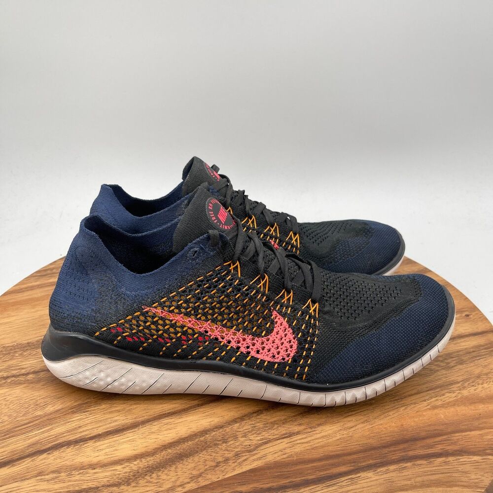 Nike Free RN Shoes Mens Size 12 Blue Orange Running Comfort Walking Gym Sneakers